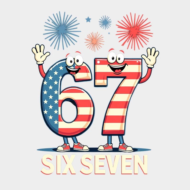US Flag 67 Memes Six Seven