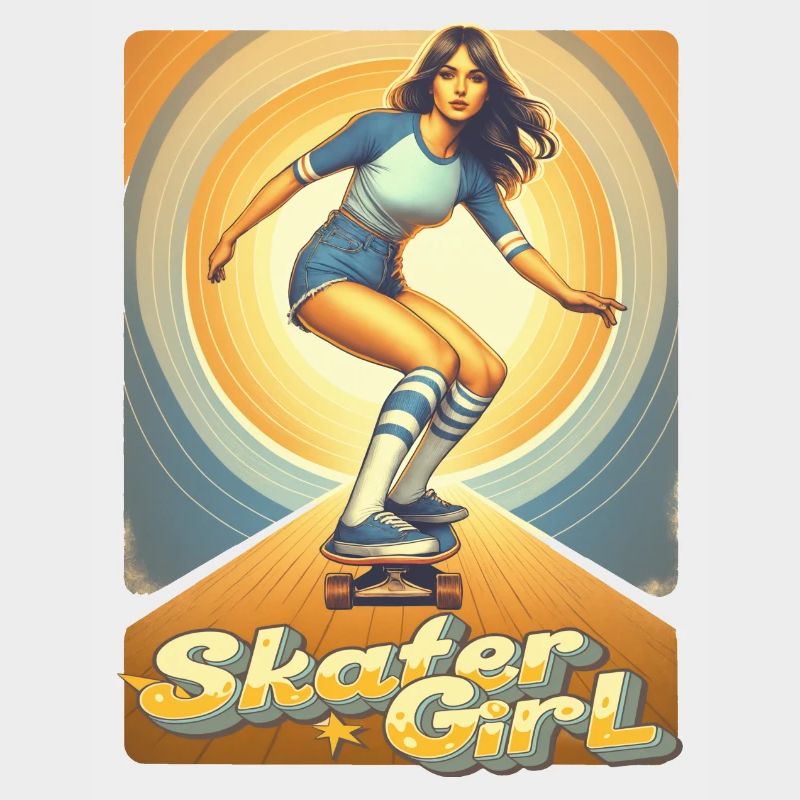 Skateuse sur un skateboard