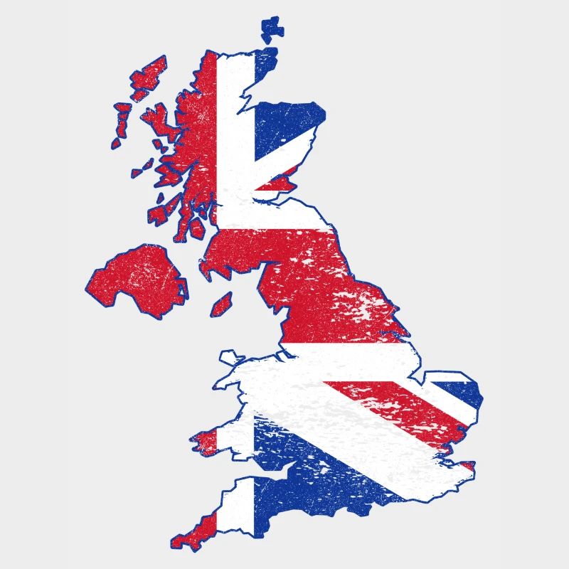 Union Jack UK Karten-Kunst-Overlay
