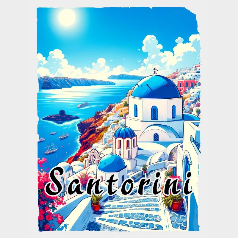 Grèce, souvenirs, vacances, Santorin