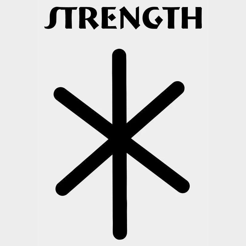Puissance des runes Viking avec texte FORCE