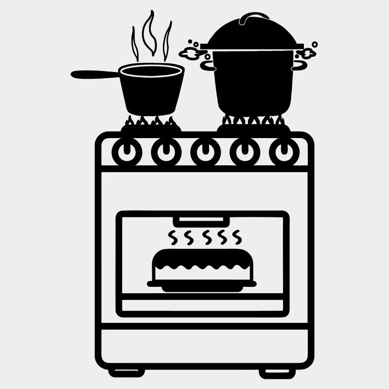 Cuisinière à gaz avec crêpe au four