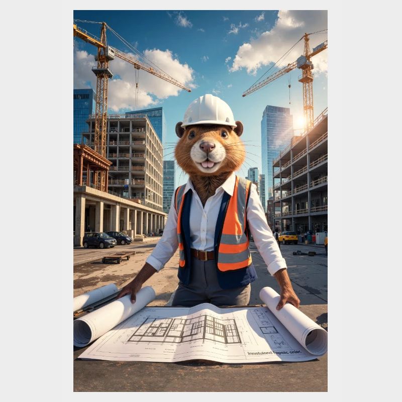 Architecte castor humanoïde