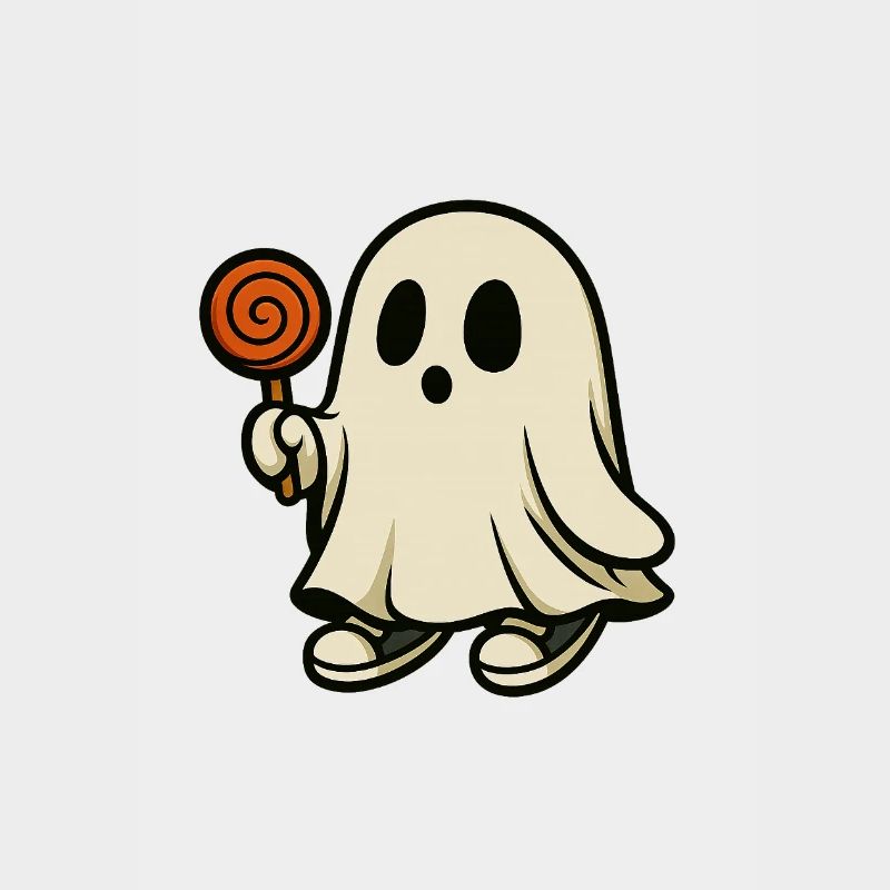 Greedy Ghost with Lollipop – Design Halloween m