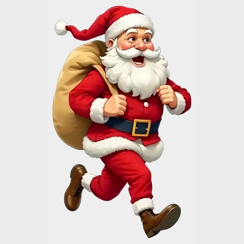 Weihnachtsmann läuft