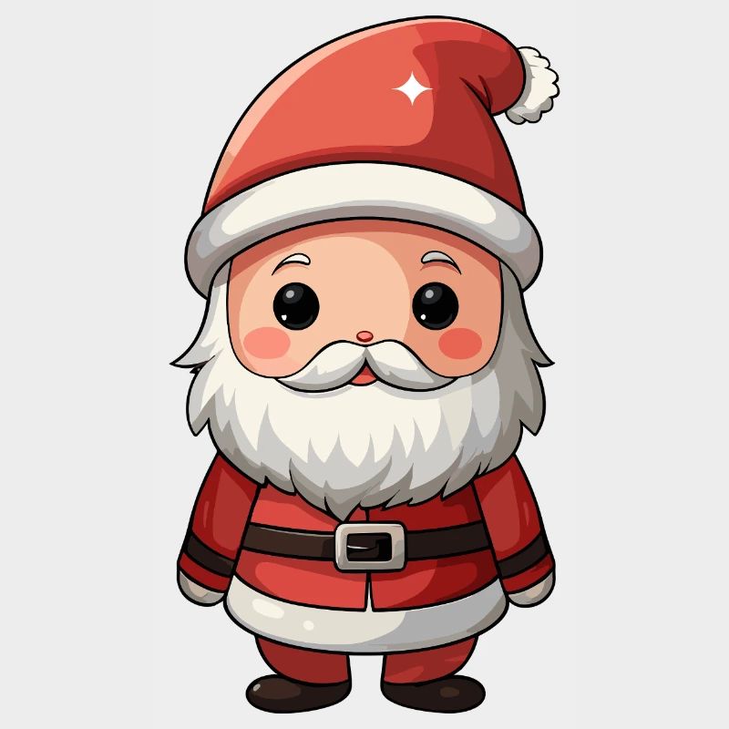 Chibi Père Noël Cheer Illustration
