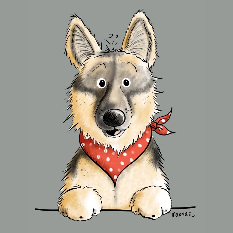 Lustiger Deutscher Schäferhund I Comic Geschenk