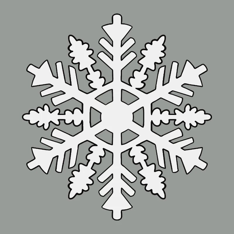 Silhouette de flocon de neige