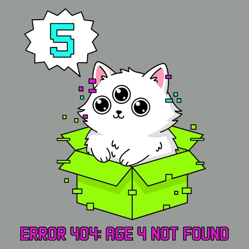 Error 404 Katze 5. Geburtstag