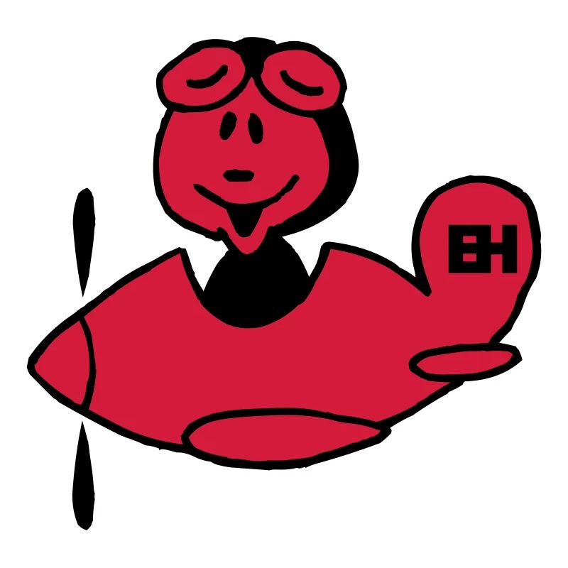 Red Airplane, Two-Color Design