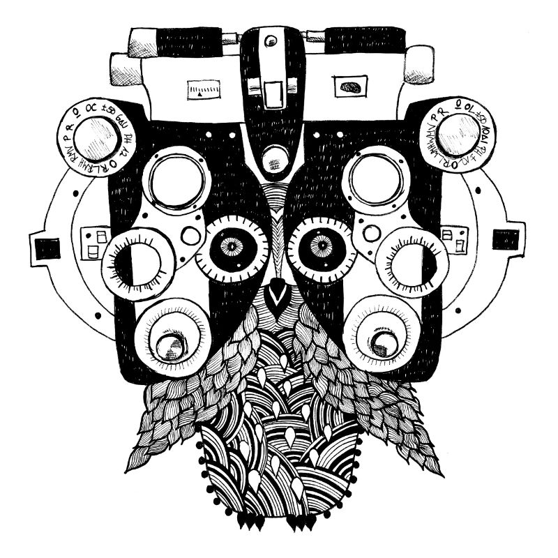 Phoropter Eule Augenoptik Optometrie