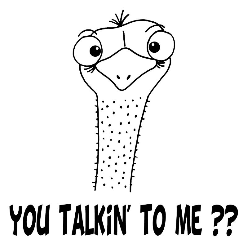 Lustiger schwarzer Vogel