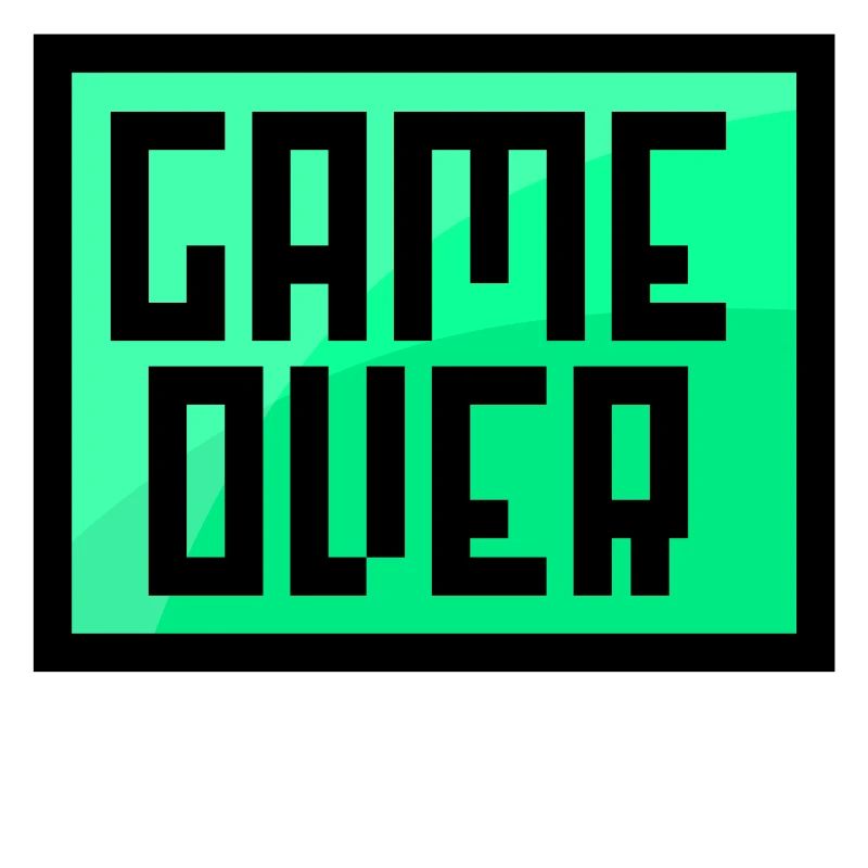 Game Over Gaming Console de jeu Statement jeu vidéo