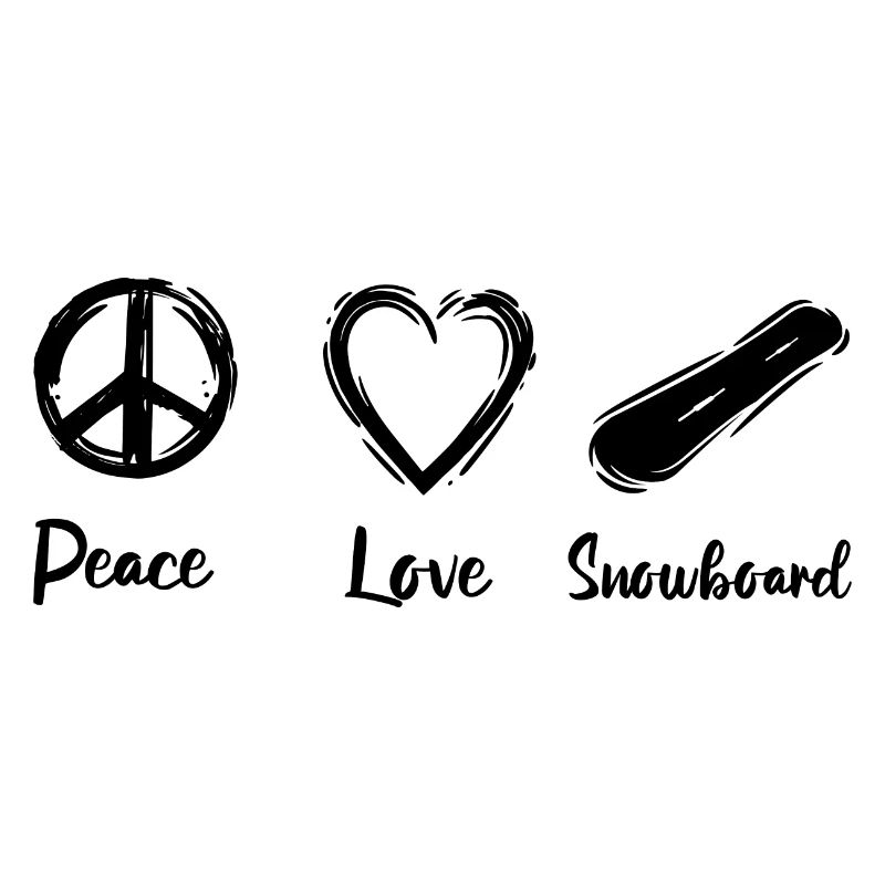 Ich liebe Snowboarding