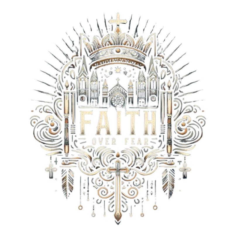 Glaube über Angst – Gothic Krone