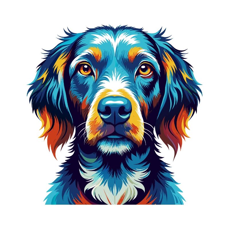 Pudelpointer Hunderasse Bunte Karikatur Kawaii