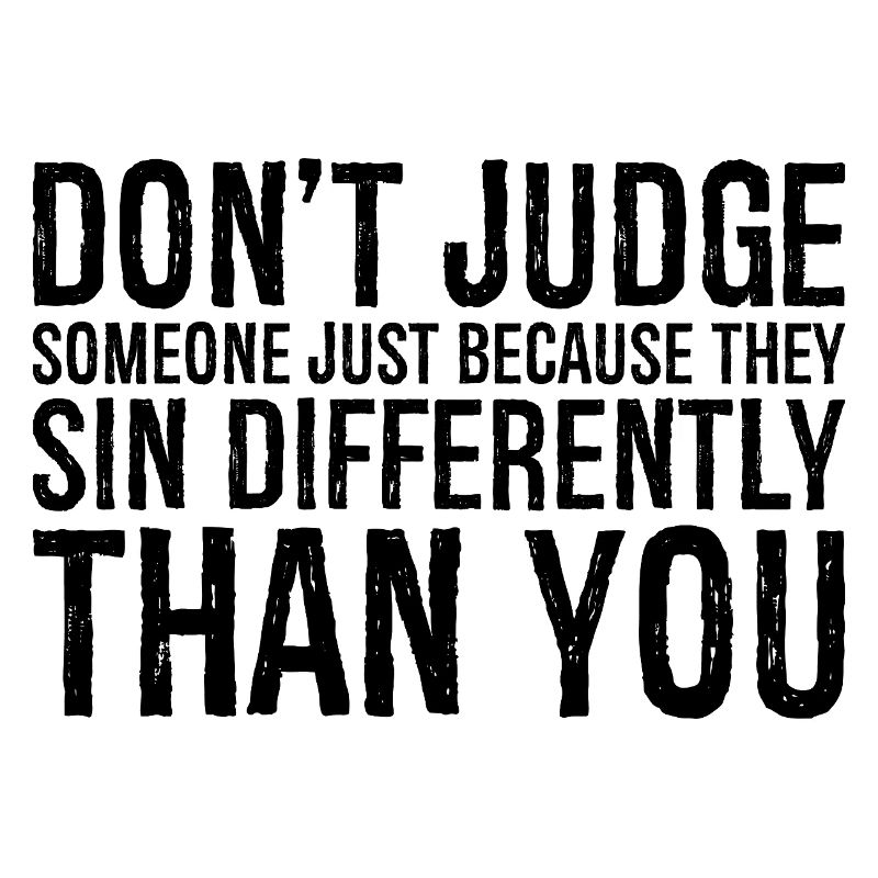 Ne jugez pas quelqu’un simplement parce qu’il pèche