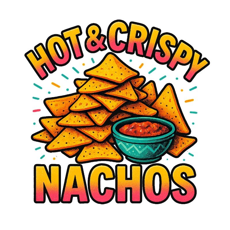Conception de t-shirt Hot Crispy Nachos