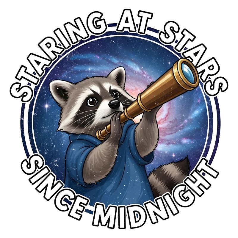 Raton laveur de l’espace avec télescope