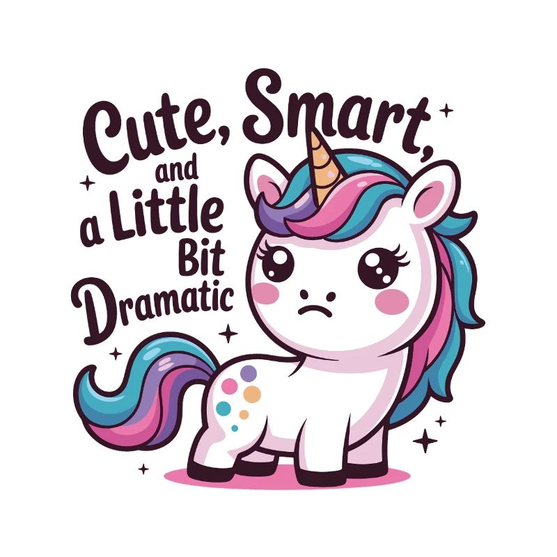 Charm licorne mignon avec humour