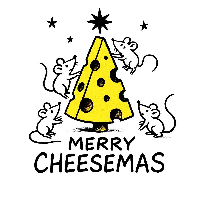 Cheese Christmas Tree – Funny Holiday Design