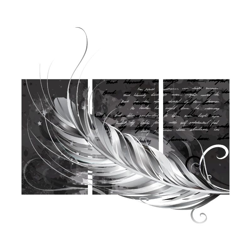 Feder-Triptychon