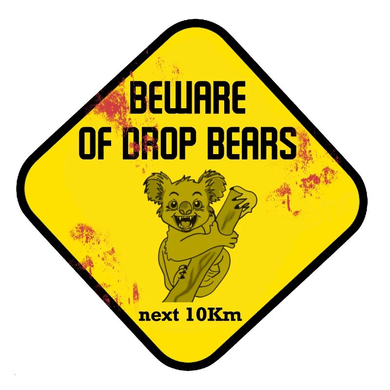 Signe d’avertissement : Drop Bears