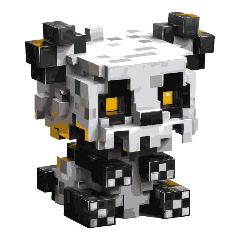 Panda pixel mignon dans un style de jeu rétro