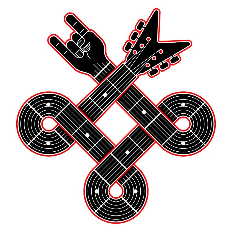 Celtic Knot Guitar with Finger Horns