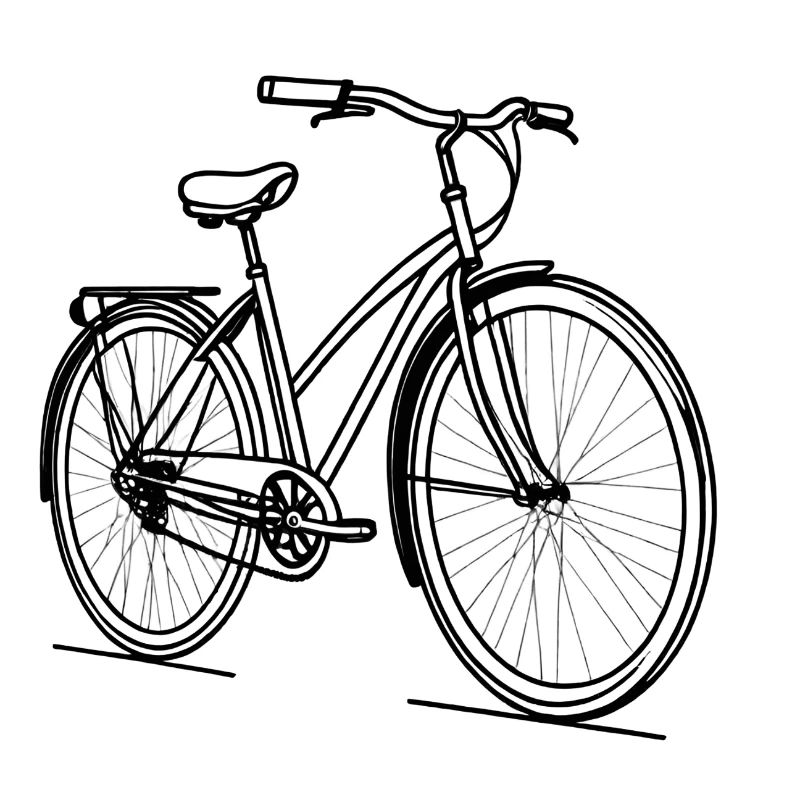 Art de silhouette de vélo