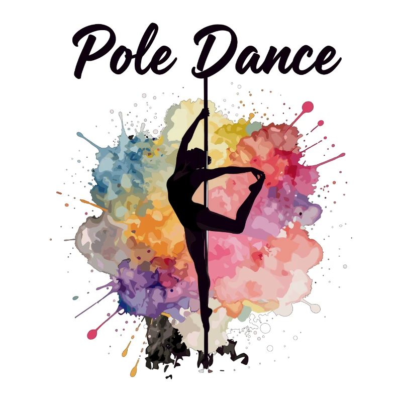 Pole Dance Silhouette – Watercolor Art Design