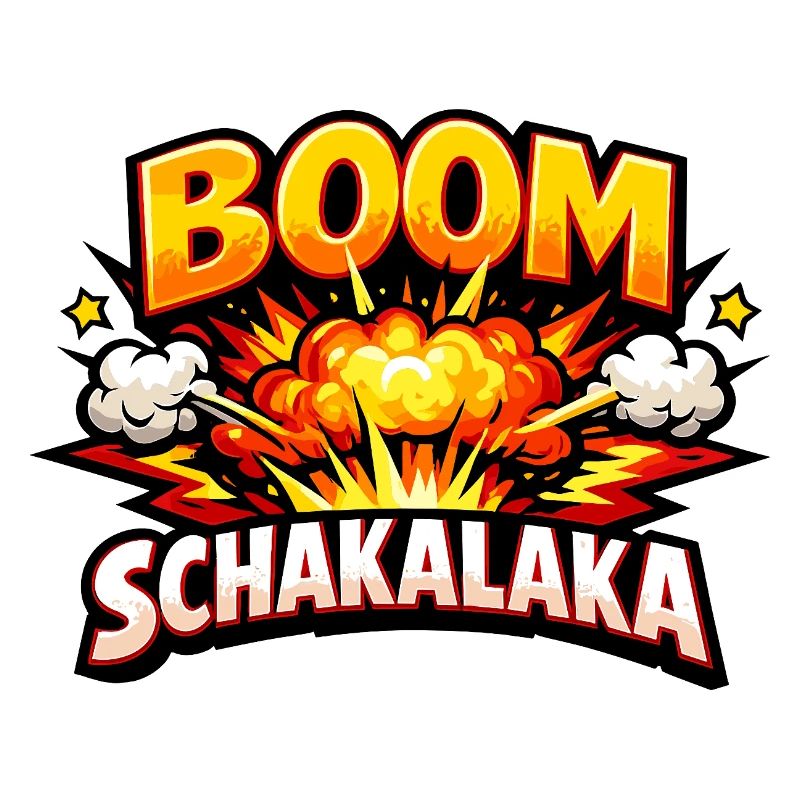 Boom Shakalaka Comic Saying with Explosion