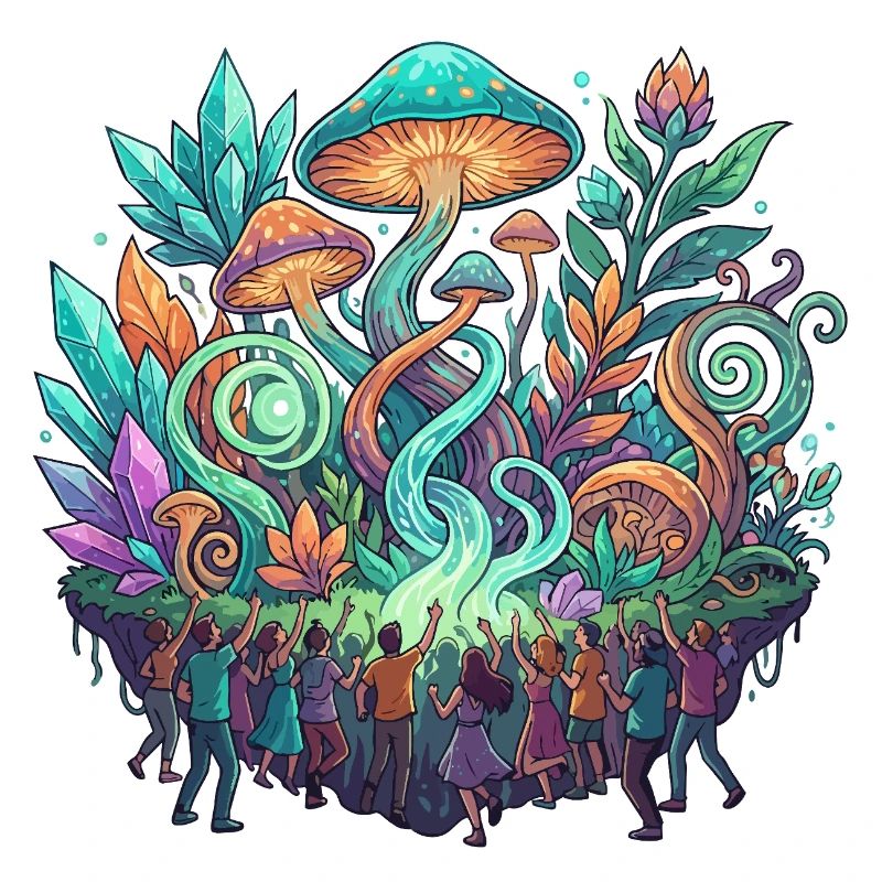 Festival de danse musicale Psychedelic Mushrooms Goa Psy