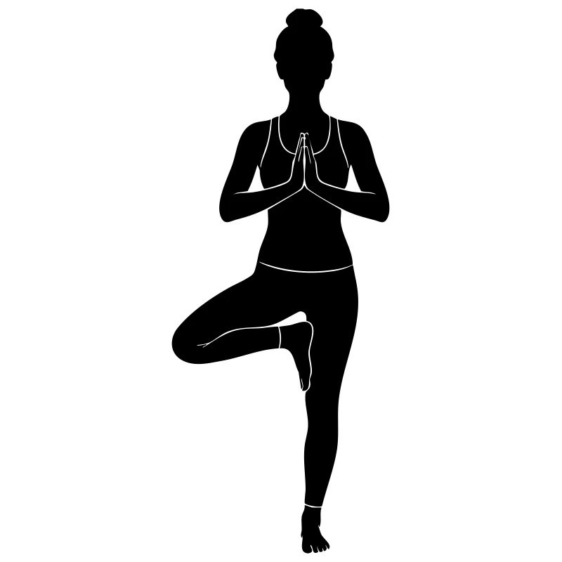 Tree Pose Yoga Silhouette