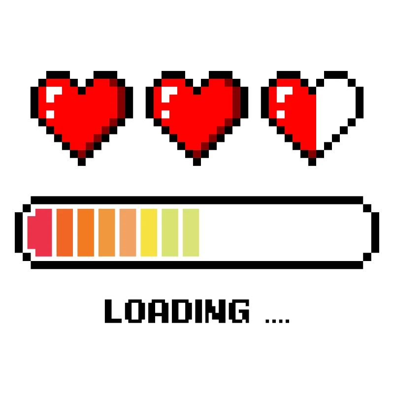 Palette de cœurs de pixels
