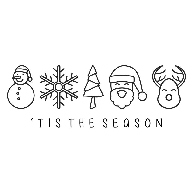 Ensemble d’icônes de vacances d’hiver