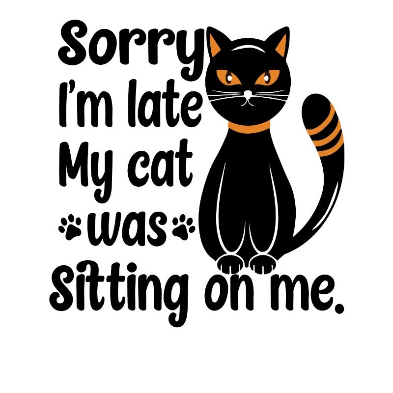 Schwarze sitzende Katze