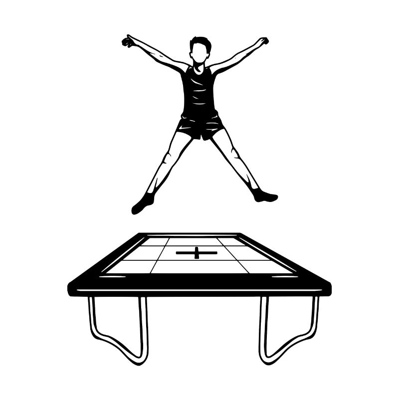 Garçon trampoline