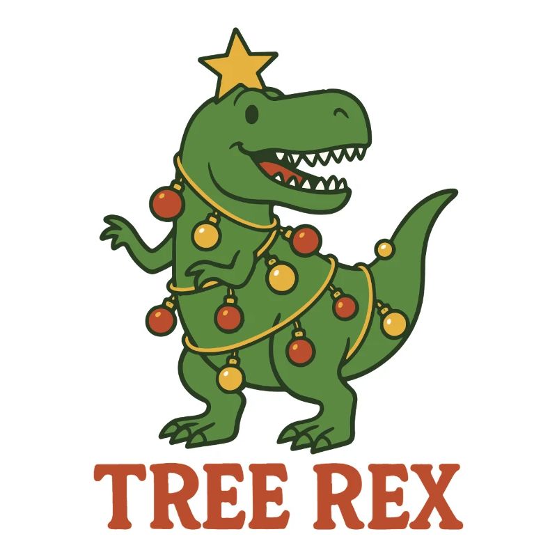 Tree Rex Dinosaur Christmas Fun