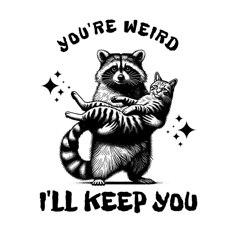 Waschbär Katze Feralcore Spruch Meme