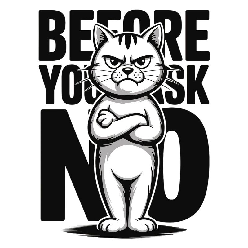 Grumpy Katze No Statement Humor Katzen