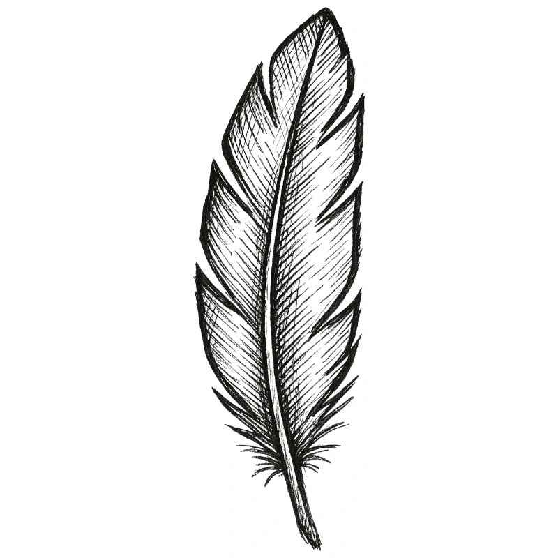 Black glitter feather with texture