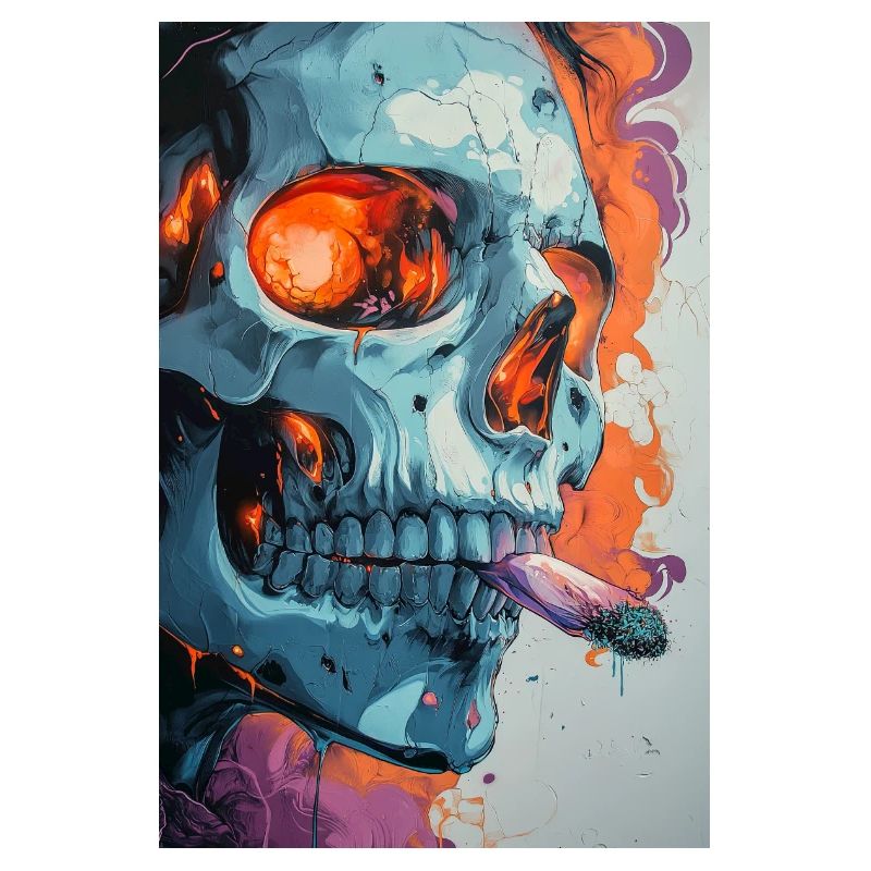 Skull Graffiti Feuerkunst