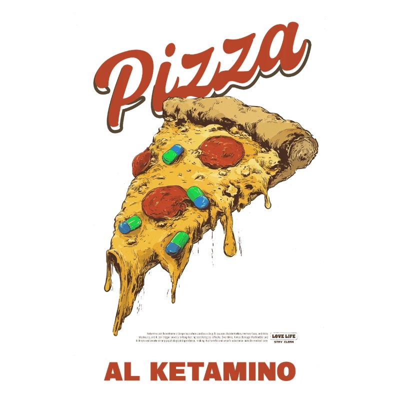 Tranche de pizza psychédélique