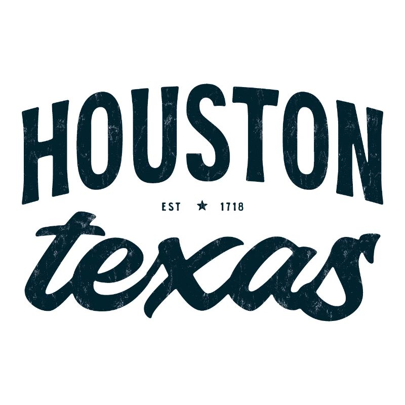 Houston Texas Script Emblem Tee