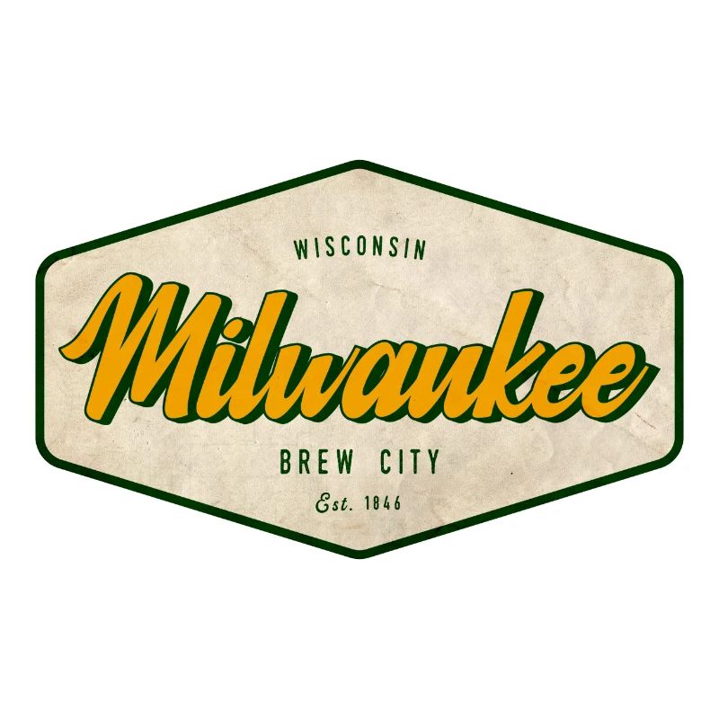 Panneau rétro de bière de Milwaukee