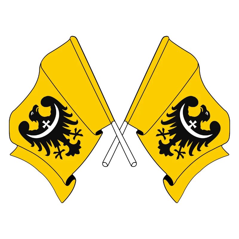 Two flags Lower Silesia