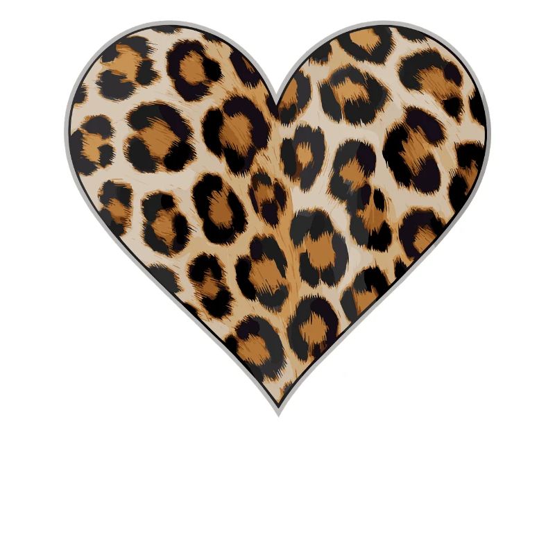 Leopard print heart pattern