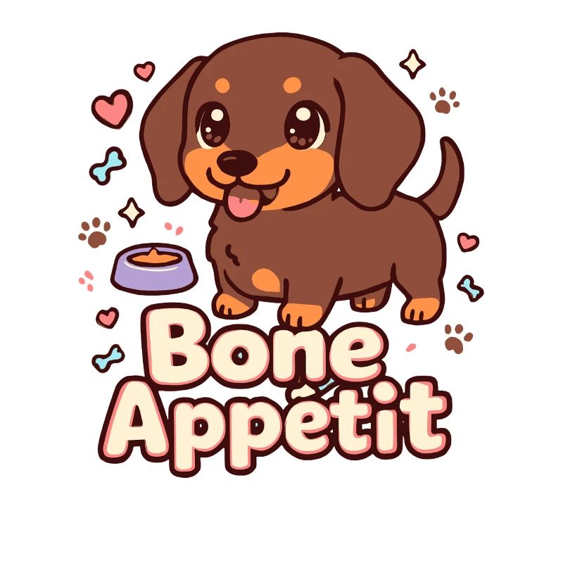 Conception d’appétit d’os de teckel mignon