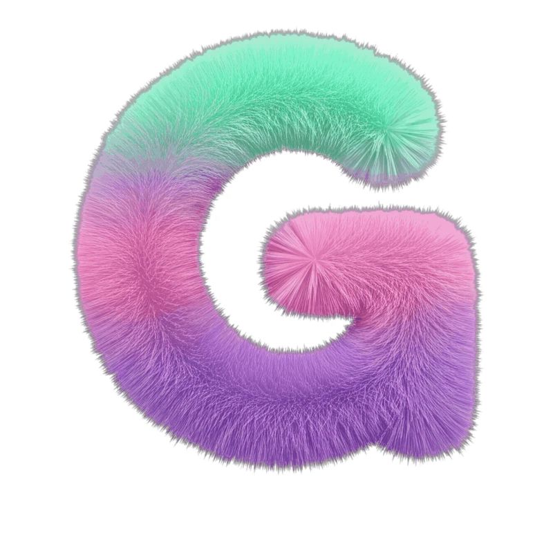 Letter G in pop art gradient